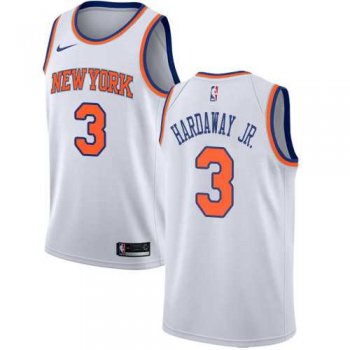 Men's Nike New York Knicks #3 Tim Hardaway Jr. White NBA Swingman Association Edition Jersey