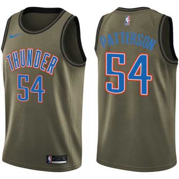 Men's Nike Oklahoma City Thunder #54 Patrick Patterson Green Salute to Service NBA Swingman Jersey