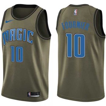 Men's Nike Orlando Magic #10 Evan Fournier Green Salute to Service NBA Swingman Jersey