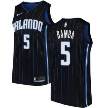 Men's Nike Orlando Magic #5 Mohamed Bamba Black NBA Swingman Statement Edition Jersey