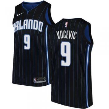 Men's Nike Orlando Magic #9 Nikola Vucevic Black NBA Swingman Statement Edition Jersey