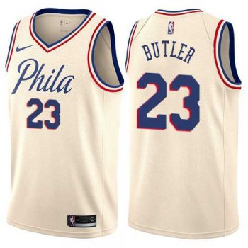 Men's Nike Philadelphia 76ers #23 Jimmy Butler Cream NBA Swingman City Edition Jersey