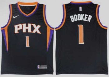 Men's Nike Phoenix Suns #1 Devin Booker Black NBA Swingman Statement Edition Jersey