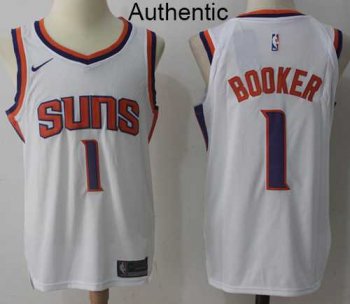 Men's Nike Phoenix Suns #1 Devin Booker White NBA Authentic Association Edition Jersey