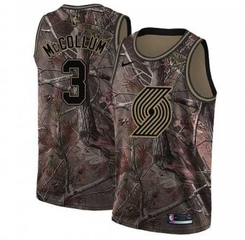 Men's Nike Portland Trail Blazers #3 C.J. McCollum Camo NBA Swingman Realtree Collection Jersey