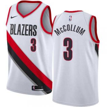 Men's Nike Portland Trail Blazers #3 C.J. McCollum White NBA Swingman Association Edition Jersey