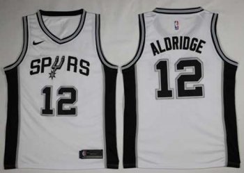 Men's Nike San Antonio Spurs #12 LaMarcus Aldridge White NBA Swingman Association Edition Jersey