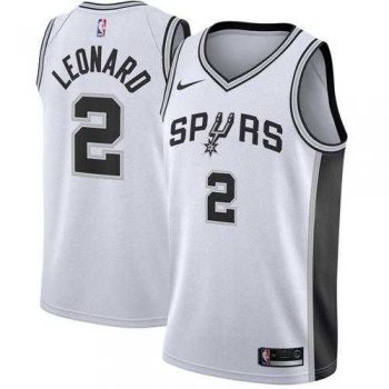 Men's Nike San Antonio Spurs #2 Kawhi Leonard White NBA Swingman Jersey