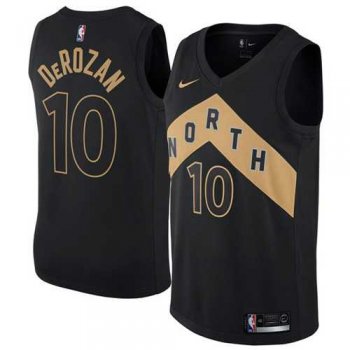 Men's Nike Toronto Raptors #10 DeMar DeRozan Black NBA Swingman City Edition Jersey