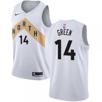 Men's Nike Toronto Raptors #14 Danny Green White NBA Swingman City Edition 2018-19 Jersey