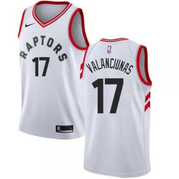 Men's Nike Toronto Raptors #17 Jonas Valanciunas White NBA Swingman Association Edition Jersey