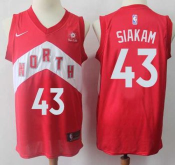 Men's Nike Toronto Raptors #43 Pascal Siakam Red Basketball Swingman Earned Edition Jersey