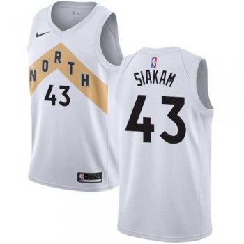 Men's Nike Toronto Raptors #43 Pascal Siakam White NBA Swingman City Edition 2018-19 Jersey