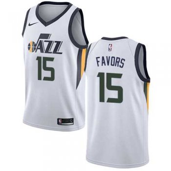 Men's Nike Utah Jazz #15 Derrick Favors White NBA Swingman Association Edition Jersey