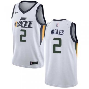 Men's Nike Utah Jazz #2 Joe Ingles White NBA Swingman Association Edition Jersey