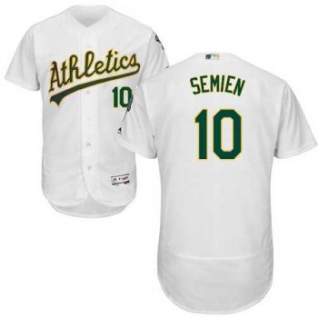 Men's Oakland Athletics #10 Marcus Semien White Flexbase Authentic Collection Stitched MLB