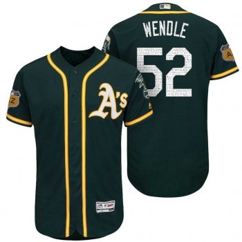 Men's Oakland Athletics #52 Joey Wendle 2017 Spring Training Flex Base Authentic Collection Stitched Baseball Jersey