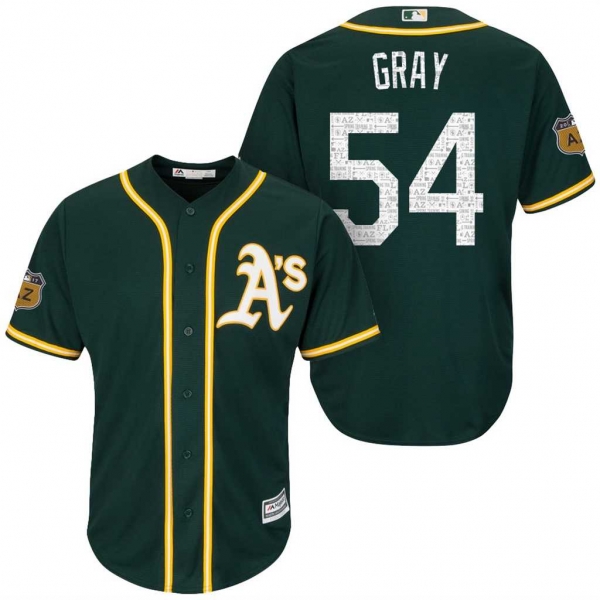 Men's Oakland Athletics #54 Sonny Gray 2017 Spring Training Cool Base Stitched MLB Jersey