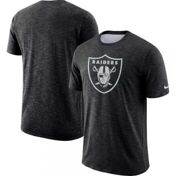 Men's Oakland Raiders Nike Black Sideline Cotton Slub Performance T-Shirt