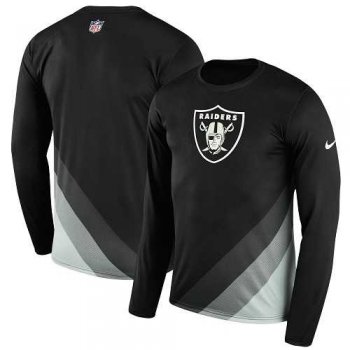 Men's Oakland Raiders Nike Black Sideline Legend Prism Performance Long Sleeve T-Shirt