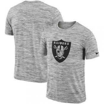 Men's Oakland Raiders Nike Heathered Black Sideline Legend Velocity Travel Performance T-Shirt