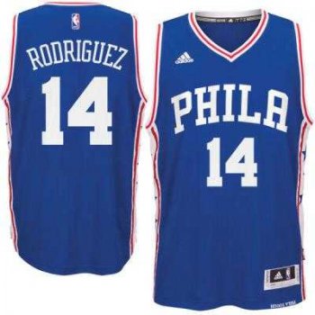 Men's Philadelphia 76ers #14 Sergio Rodriguez adidas Royal Swingman Road Jersey