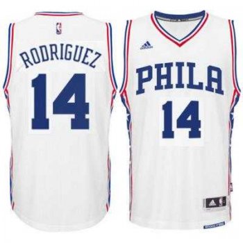 Men's Philadelphia 76ers #14 Sergio Rodriguez adidas White Swingman Home Jersey