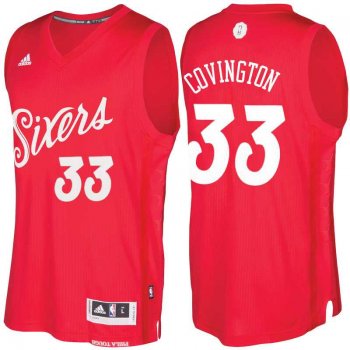 Men's Philadelphia 76ers #33 Robert Covington Red 2016 Christmas Day NBA Swingman Jersey