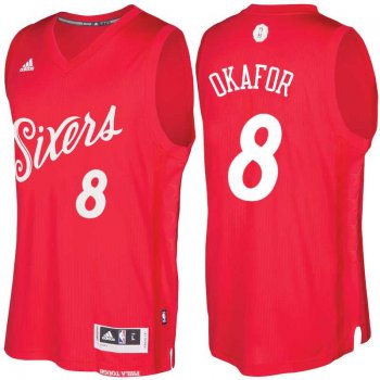 Men's Philadelphia 76ers #8 Jahlil Okafor Red 2016 Christmas Day NBA Swingman Jersey