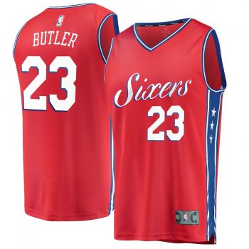 Men's Philadelphia 76ers Jimmy Butler Fanatics Branded Red Fast Break Replica Jersey – Statement Edition