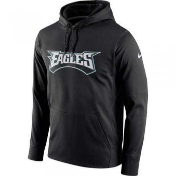 Men's Philadelphia Eagles Nike Black Circuit Wordmark Essential Performance Pullover Hoodie