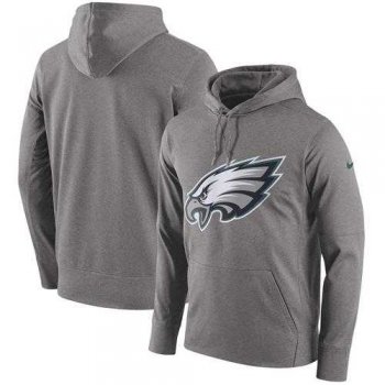 Men's Philadelphia Eagles Nike Heathered Gray Performance Circuit Logo Essential Hoodie