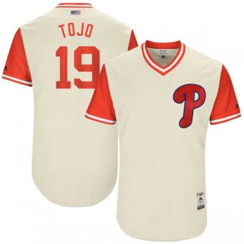 Men's Philadelphia Phillies #19 Tommy Joseph Tojo Majestic Tan 2017 Little League World Series Players Weekend Jersey