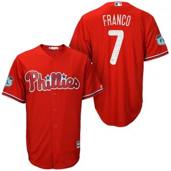 Men's Philadelphia Phillies #7 Maikel Franco 2017 Spring Training Cool Base Stitched MLB Jersey