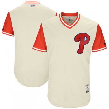 Men's Philadelphia Phillies Customized Tan 2017 Little League World Series Players Weekend Jersey