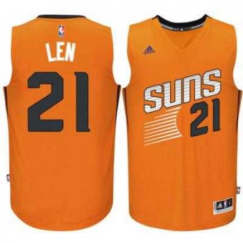 Men's Phoenix Suns #21 Alex Len adidas Orange Swingman Alternate Jersey