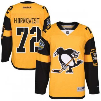 Men's Pittsburgh Penguins #72 Patric Hornqvist Gold 2017 Stadium Series Stitched NHL Jersey