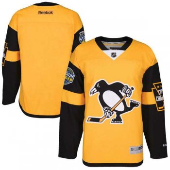 Men's Pittsburgh Penguins Blank Gold 2017 Stadium Series Stitched NHL Jersey