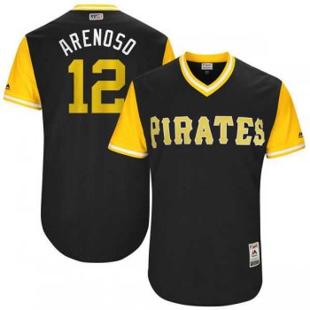 Men's Pittsburgh Pirates #12 Juan Nicasio Arenoso Majestic Black 2017 Little League World Series Players Weekend Jersey