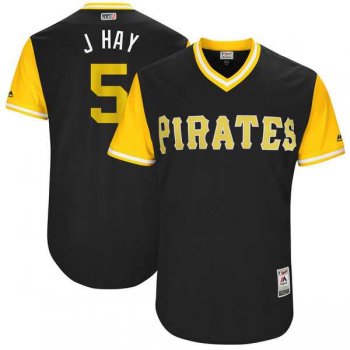 Men's Pittsburgh Pirates #5 Josh Harrison J Hay Majestic Black 2017 Little League World Series Players Weekend Jersey