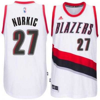 Men's Portland Trail Blazers #27 Blazers Jusuf Nurkic adidas White Swingman Home Jersey