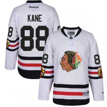 Men's Reebok Chicago Blackhawks #88 Patrick Kane 2017 Winter Classic White Stitched NHL Jersey