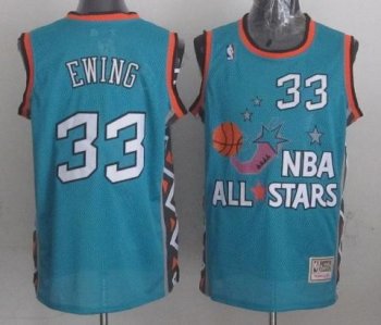 New York Knicks 33 Patrick Ewing 1996 All Star Green Throwback NBA Jersey Cheap