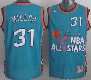 Indiana Pacers 31 Reggie Miller 1996 All Star Green Throwback NBA Jersey Cheap