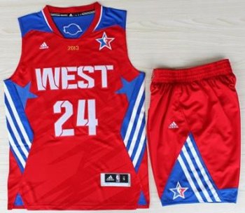 2013 All-Star Western Conference Los Angeles Lakers 24 Kobe Bryant Red Revolution 30 Swingman NBA Suits Cheap