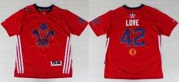 2014 NBA All Star Western Conference Minnesota Timberwolves 42 Kevin Love Red Revolution 30 Swingman Jerseys Cheap