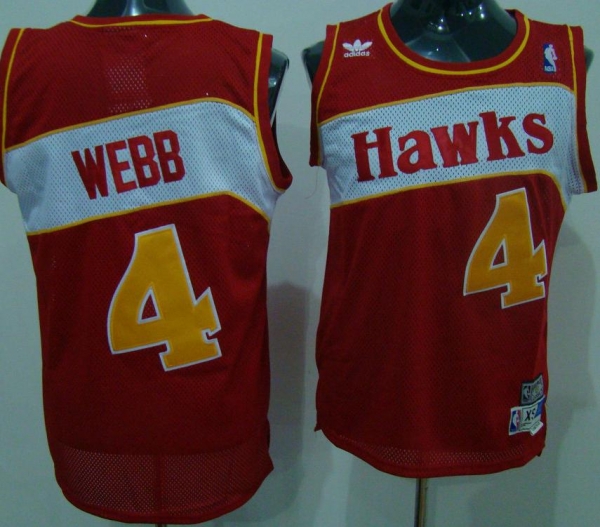 Atlanta Hawks 4 Spud Webb Red Soul Jersey Cheap