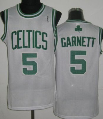 Boston Celtics 5 Kevin Garnett White Revolution 30 NBA Jerseys Cheap