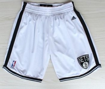 Brooklyn Nets White Revolution 30 Swingman NBA Shorts Cheap