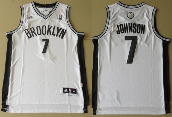 Brooklyn Nets 7 Joe Johnson White Revolution 30 Swingman NBA Jerseys Cheap